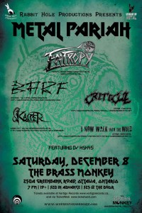 Poster for a metal event called Metal Pariah